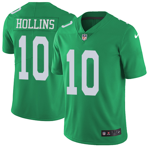 Nike Eagles #10 Mack Hollins Green Men's Stitched NFL Limited Rush Jersey
